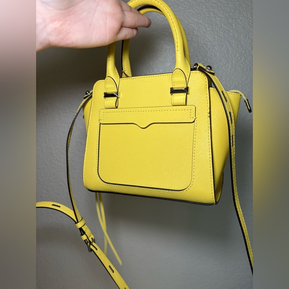 Micro Rebecca minkoff Avery purse YelloW mini crossbody NWT - Picture 9 of 13